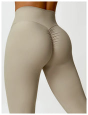 Madeline Women's Gym Leggings | High-Waist Design with Ruched Detail