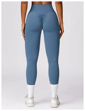 Madeline Women's Gym Leggings | High-Waist Design with Ruched Detail
