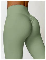 Madeline Women's Gym Leggings | High-Waist Design with Ruched Detail