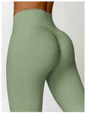 Madeline Women's Gym Leggings | High-Waist Design with Ruched Detail