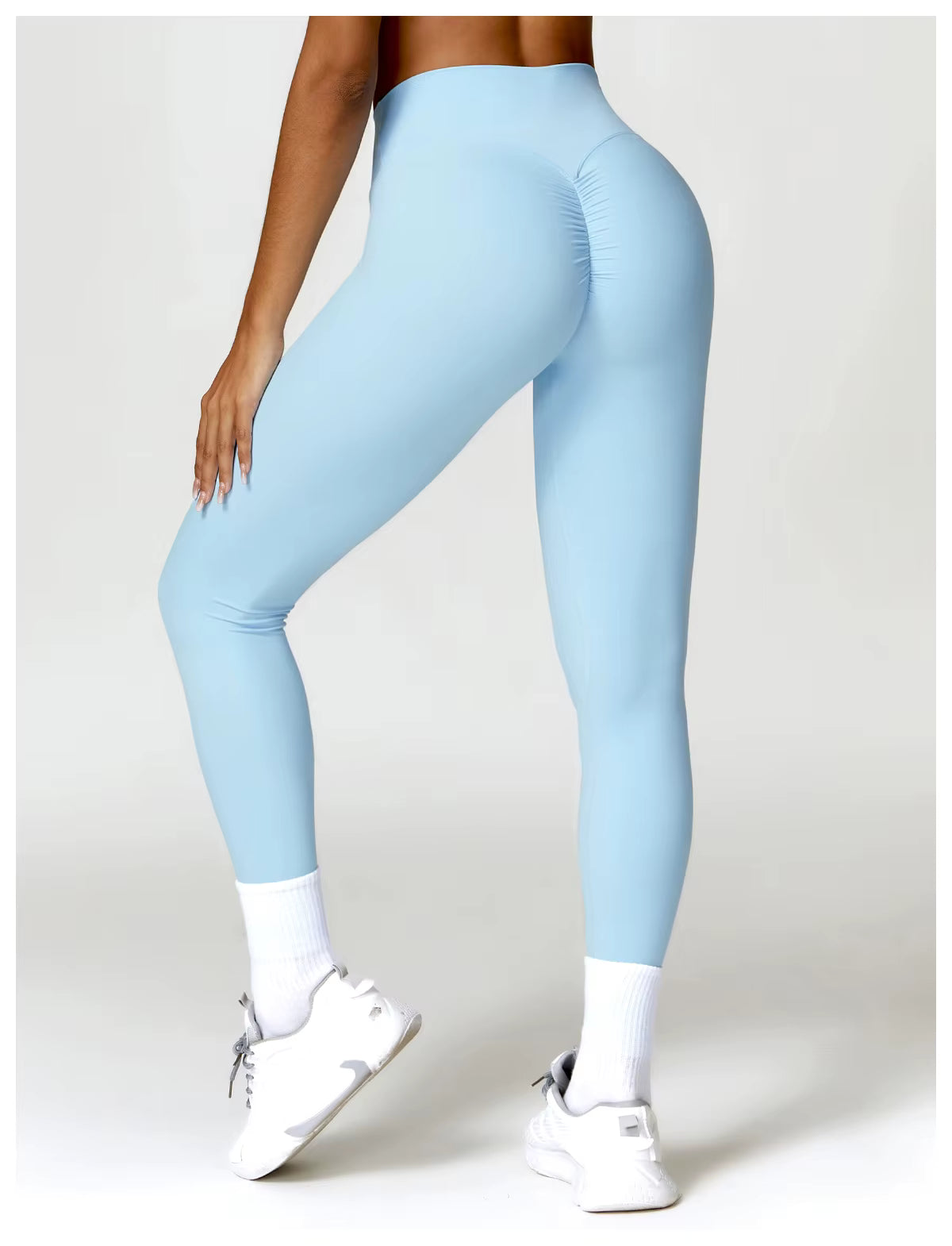 Madeline Women's Gym Leggings | High-Waist Design with Ruched Detail