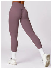 Madeline Women's Gym Leggings | High-Waist Design with Ruched Detail