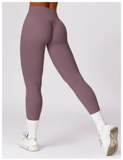 Madeline Women's Gym Leggings | High-Waist Design with Ruched Detail