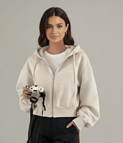 Mara Women's Hooded Sweatshirt | Cropped Relaxed Fit