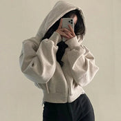 Mara Women's Hooded Sweatshirt | Cropped Relaxed Fit