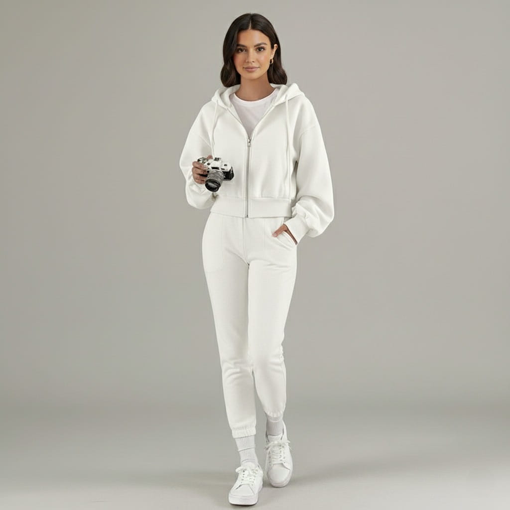 Mara Women's Hooded Sweatshirt | Cropped Relaxed Fit