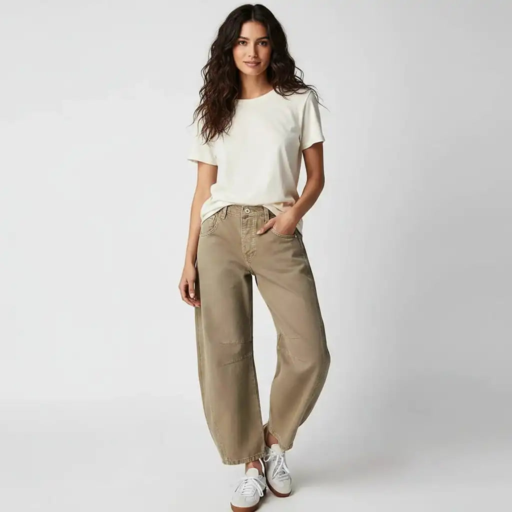 Mia Women's Jeans | High Waisted Wide Leg Design