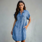 Mia Women's Denim Skirt | Classic Blue Design