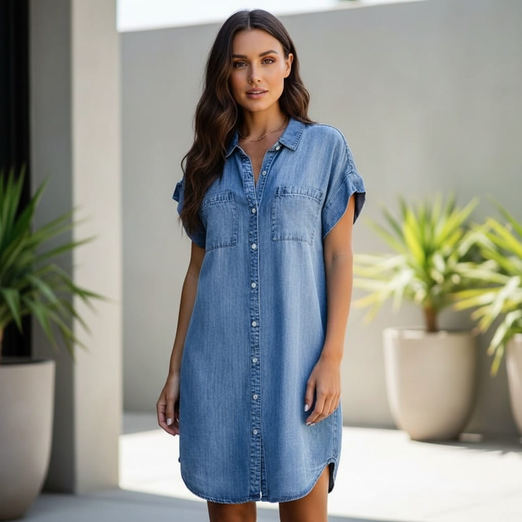 Mia Women's Denim Skirt | Classic Blue Design