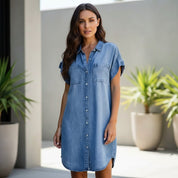 Mia Women's Denim Skirt | Classic Blue Design