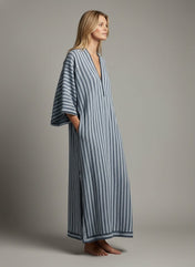 Mia Women's Kaftan Dress | Striped Design Plus Size Available