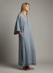 Mia Women's Kaftan Dress | Striped Design Plus Size Available