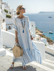 Mia Women's Kaftan Dress | Striped Design Plus Size Available