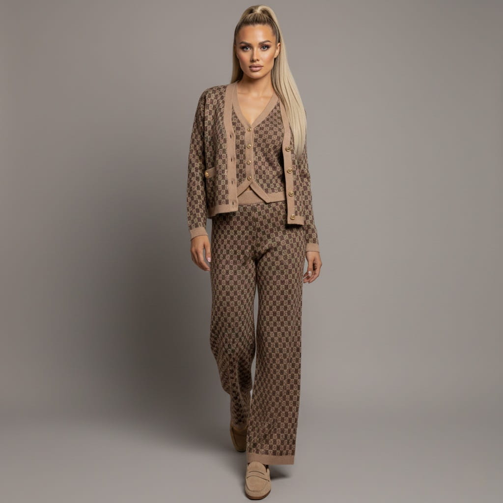 Mia Women's Loungewear Set | Cozy Knit 3-Piece Outfit