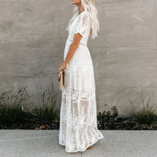 Lina Women's Maxi Dress | Flowing Lace Design