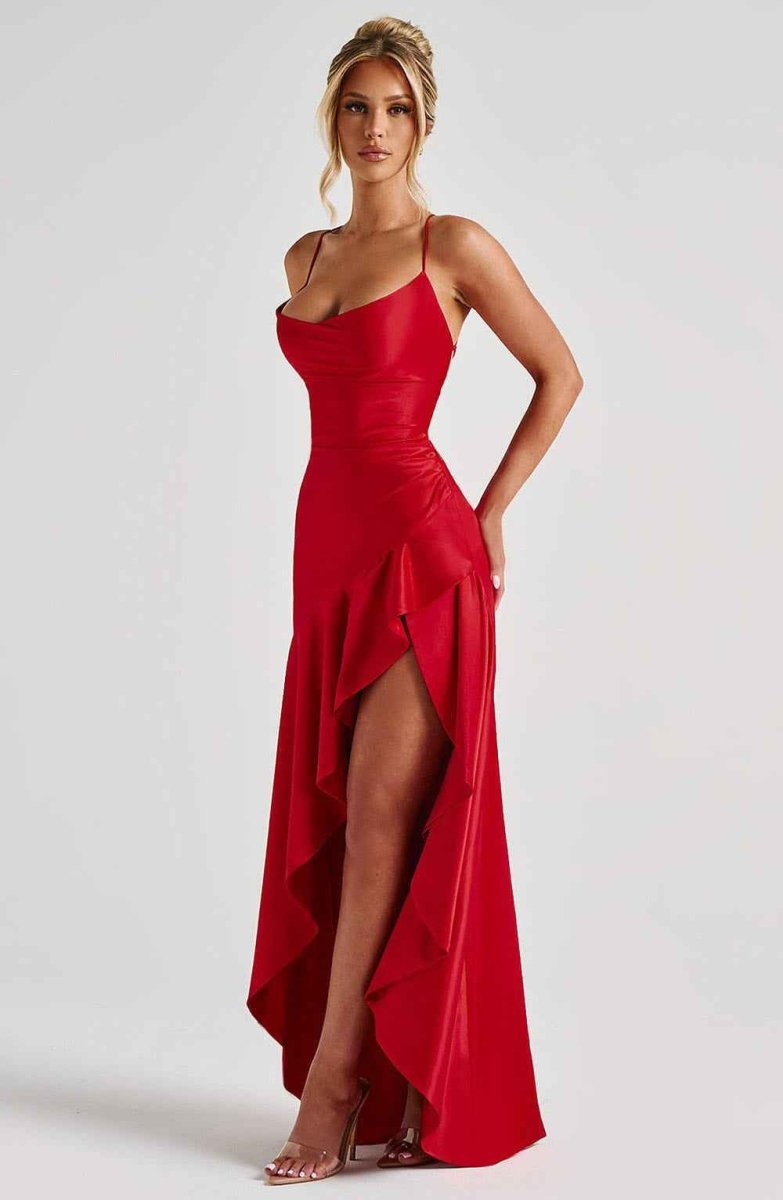 Mia Women's Maxi Dress | Ruffled Hem Design