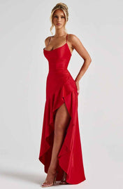 Mia Women's Maxi Dress | Ruffled Hem Design