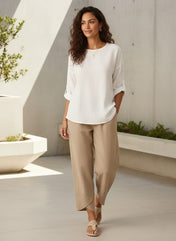 Mirelle Women's Trousers | Relaxed Fit with Wide Legs