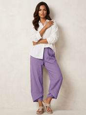 Mirelle Women's Trousers | Relaxed Fit with Wide Legs