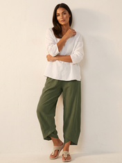 Mirelle Women's Trousers | Relaxed Fit with Wide Legs