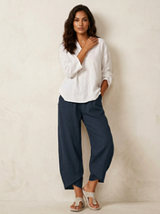 Mirelle Women's Trousers | Relaxed Fit with Wide Legs