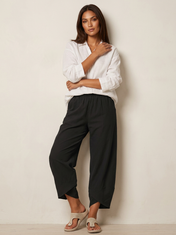 Mirelle Women's Trousers | Relaxed Fit with Wide Legs