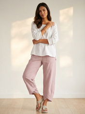 Mirelle Women's Trousers | Relaxed Fit with Wide Legs