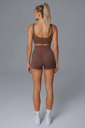 Olivia Women's High Waist Shorts | Seamless Design