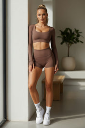 Olivia Women's High Waist Shorts | Seamless Design