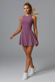 Samantha Women's Active Dress | A-Line Design with Built-In Shorts