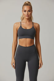 Samantha Women's Activewear Set | Cross-Back Sports Bra and High-Waisted Leggings
