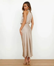 Sophie Women's Midi Dress | Satin Halter Design