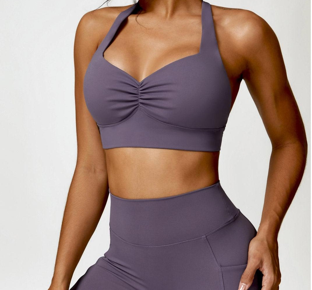 Tamara Women's Sports Bra | Diamond Neckline Design