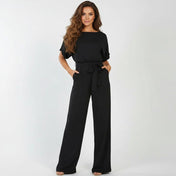 Wanda Women's Jumpsuit | Wide-Leg Design with Belted Waist