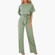 Wanda Women's Jumpsuit | Wide-Leg Design with Belted Waist