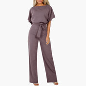 Wanda Women's Jumpsuit | Wide-Leg Design with Belted Waist