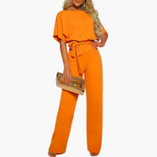 Wanda Women's Jumpsuit | Wide-Leg Design with Belted Waist