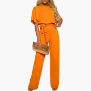 Wanda Women's Jumpsuit | Wide-Leg Design with Belted Waist