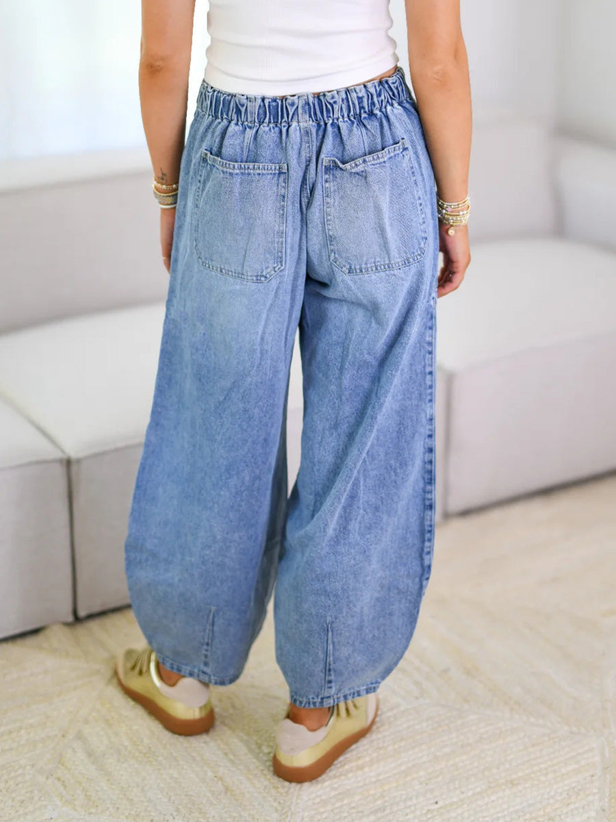 Wendy Women's Jeans | Wide Leg Design with Drawstring Waist