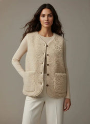Willa Women's Vest | Soft Touch Button Front Design