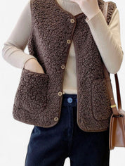 Willa Women's Vest | Soft Touch Button Front Design