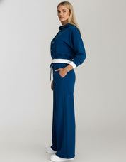 Zara Women's Lounge Set | Modern Hoodie and Wide-Leg Trousers