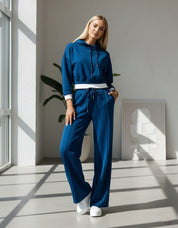 Zara Women's Lounge Set | Modern Hoodie and Wide-Leg Trousers