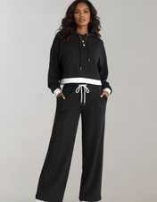 Zara Women's Lounge Set | Modern Hoodie and Wide-Leg Trousers
