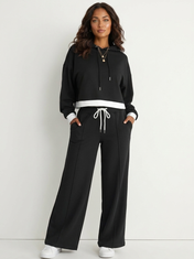 Zara Women's Lounge Set | Modern Hoodie and Wide-Leg Trousers