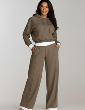 Zara Women's Lounge Set | Modern Hoodie and Wide-Leg Trousers