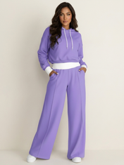 Zara Women's Lounge Set | Modern Hoodie and Wide-Leg Trousers