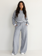 Zara Women's Lounge Set | Modern Hoodie and Wide-Leg Trousers