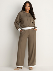Zara Women's Lounge Set | Modern Hoodie and Wide-Leg Trousers