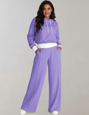 Zara Women's Lounge Set | Modern Hoodie and Wide-Leg Trousers